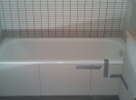 Grey bathroom tiling London1