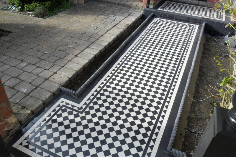 sheeted Victorian tiles supplied by Londonmosaic